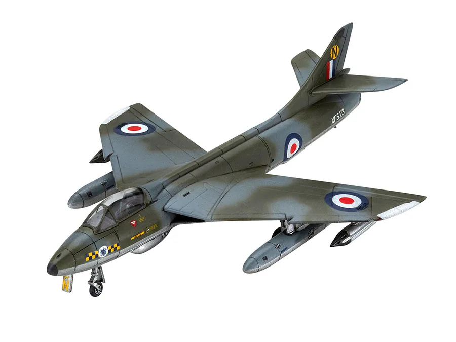 Revell 03833 1/144 Scale Model Hawker Hunter FGA.9 Static Fighter Assembly Model Building Kits For Adults Hobby DIY