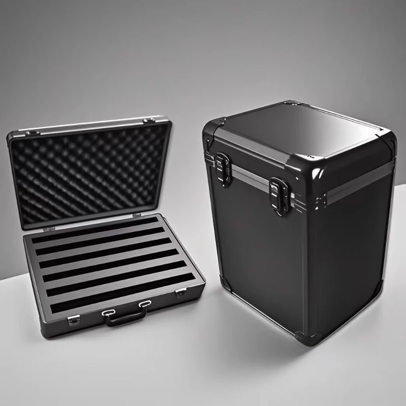 

Aluminum box Air box Measuring room Toolbox All black aluminum alloy box Customized video equipment Instrument Shockproof tie