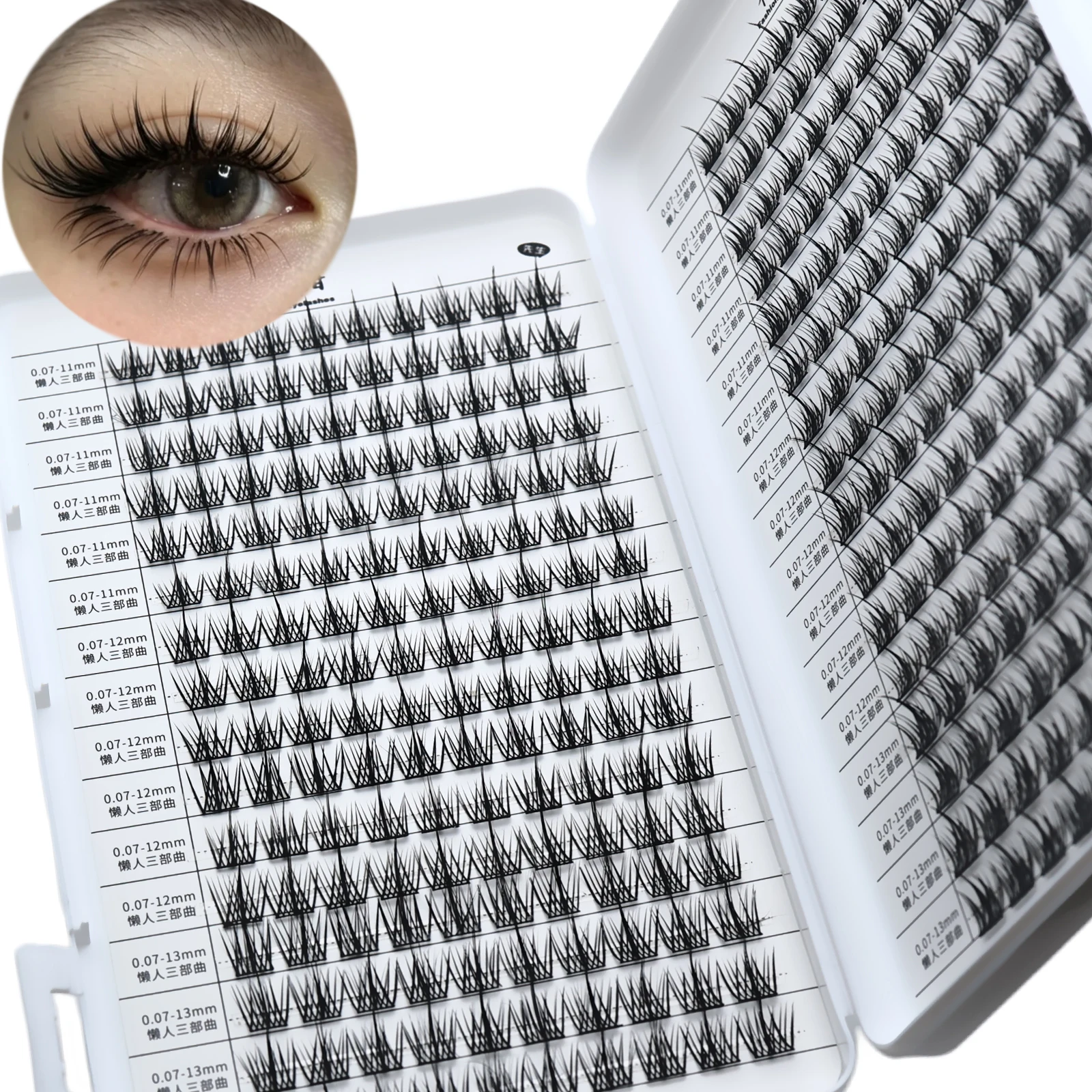 Lash Clusters DIY Eyelash Extensions Wispy Natural Individual False Eyelashes Fluffy Volume Soft Reusable Cluster Lashes