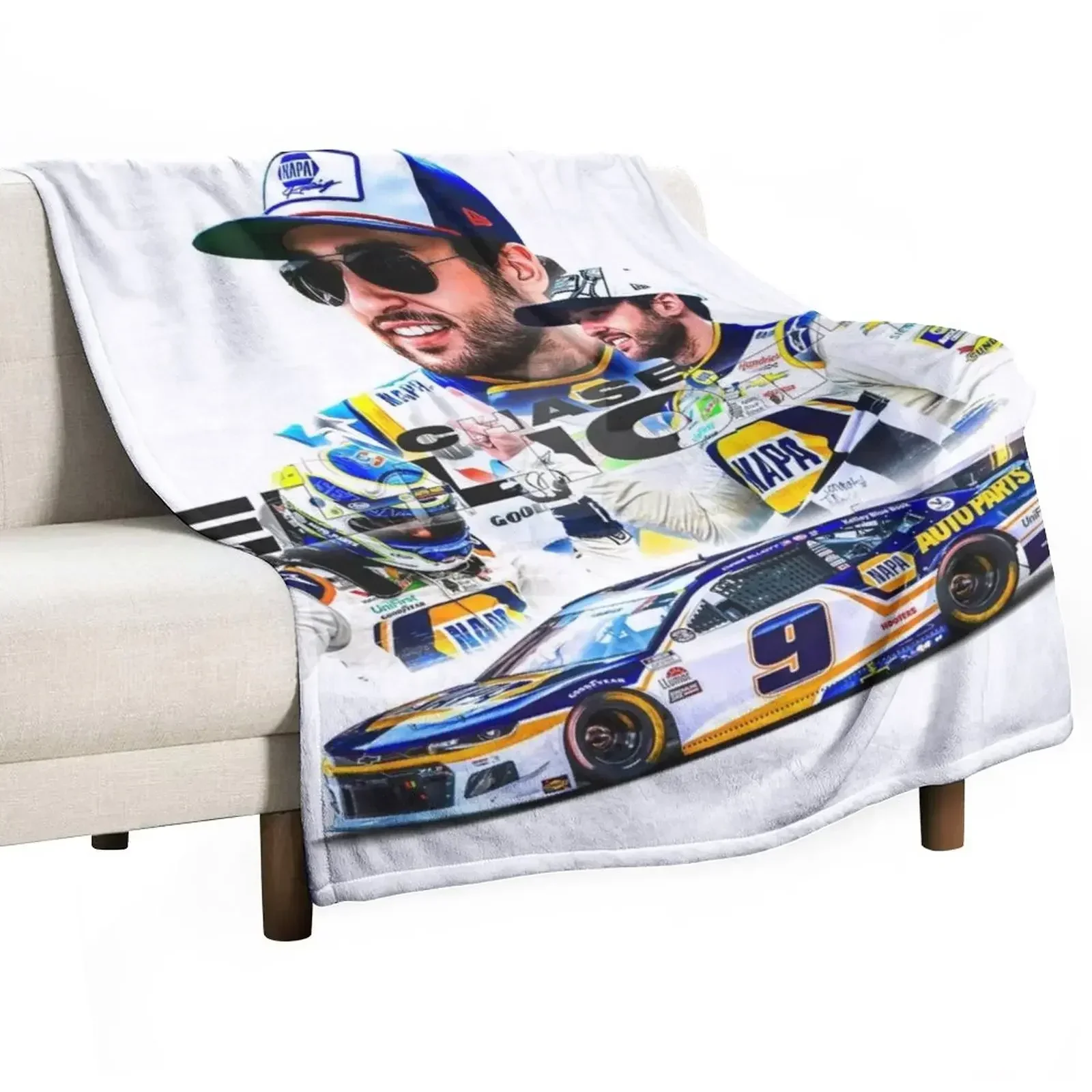 chase elliott 3 Throw Blanket Thermals For Travel Sleeping Bag Custom decorative Blankets