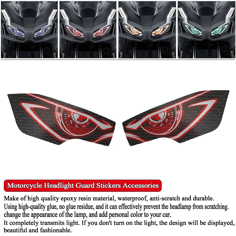 Motorcycle Headlight Sticker Decal Headlamp Lens Protection Anti-Scratch Decoration For ADV150 ADV 150 2019-2021 2020 21