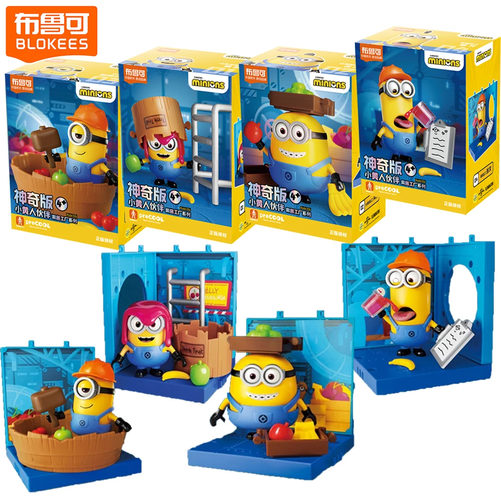 

Blokees Minions Action Figure Jam Factory Magic Series Playful Movie Peripherals Cool Model Decorations Lovely Birthday Presents