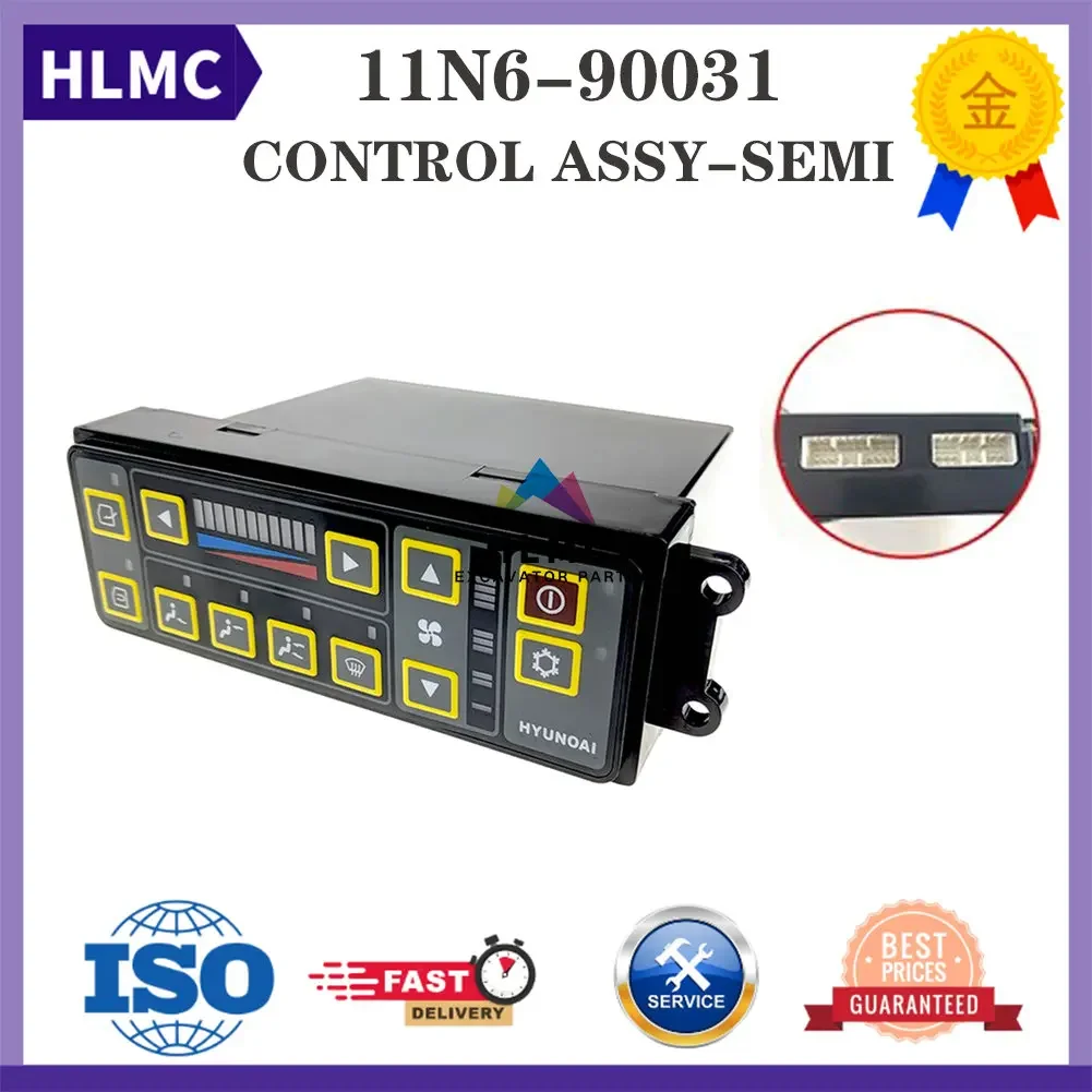 11N6-90031 R225-7 R110-7 R140LC-7 R140W-7 R160-7 Excavator Air Conditioning Control Panel Air Conditioner A/C Control Unit