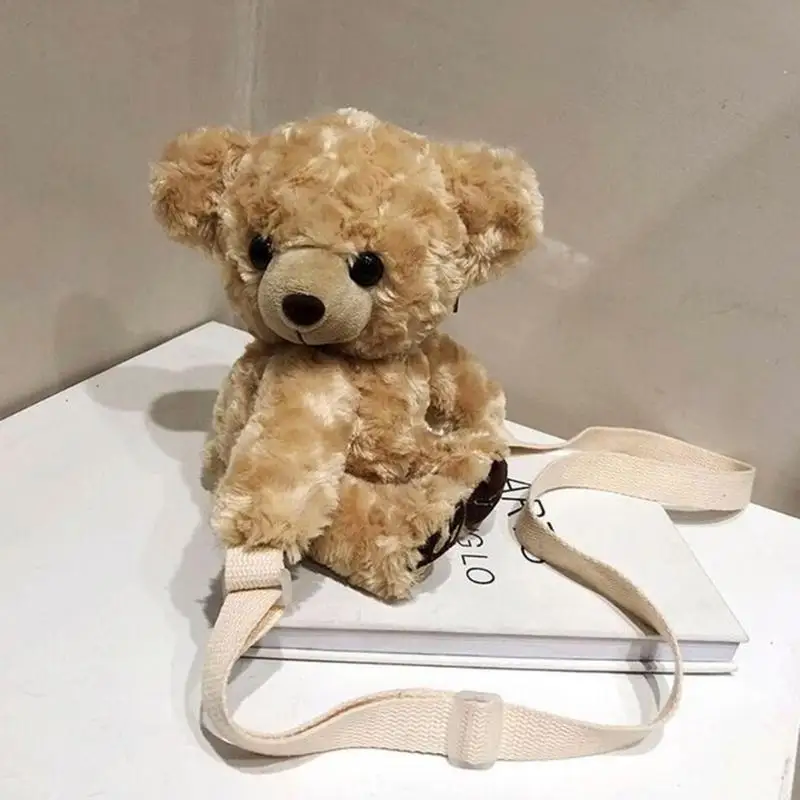 Women's Bear Crossbody Bag Mini Bear Shoulder Bag Children Purse Gift