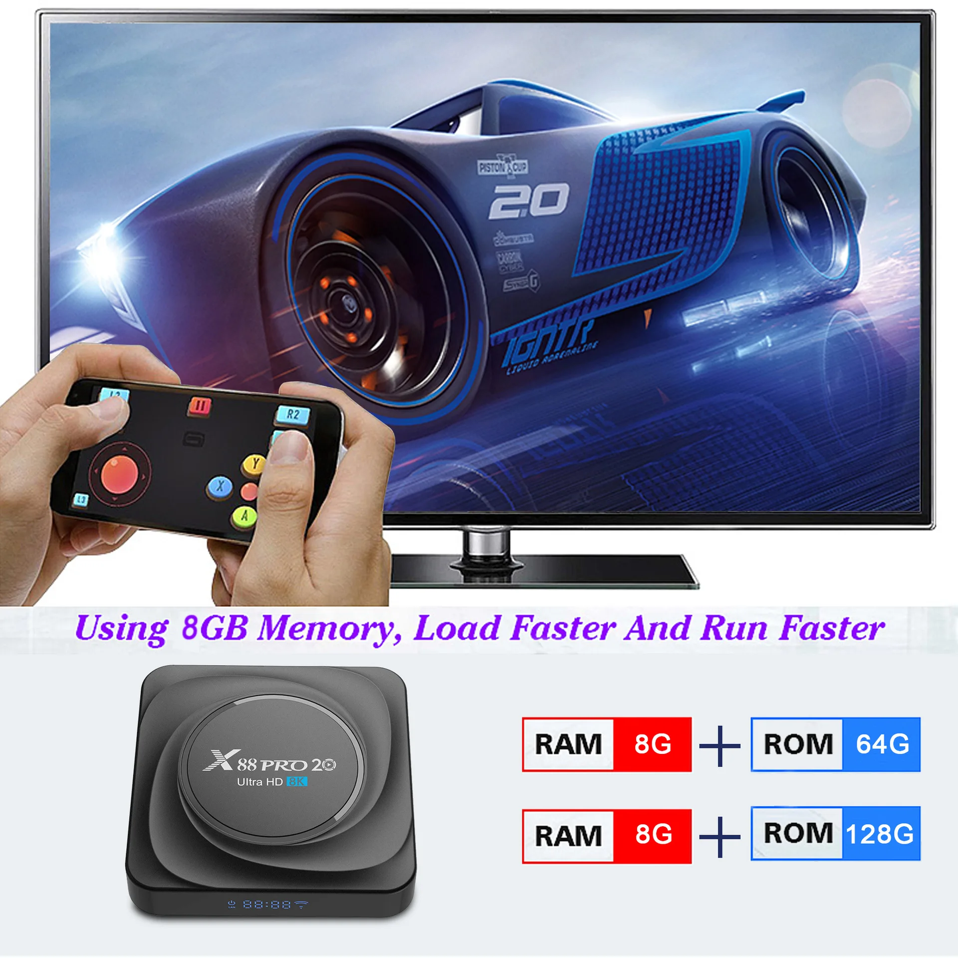 X88 Pro 20 Android 11Rockchip RK3566 Set Top Box 8G 64G 128G 1000M Dual-ba 2.4G/5G  WiFi BT 4.2 Smart TV Box 8K Media Player