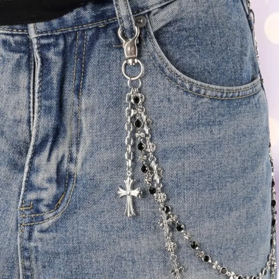 Cross Y2K Vintage Style Trouse - Jeans Pants Fashion Men บทวิจารณ์และราคา