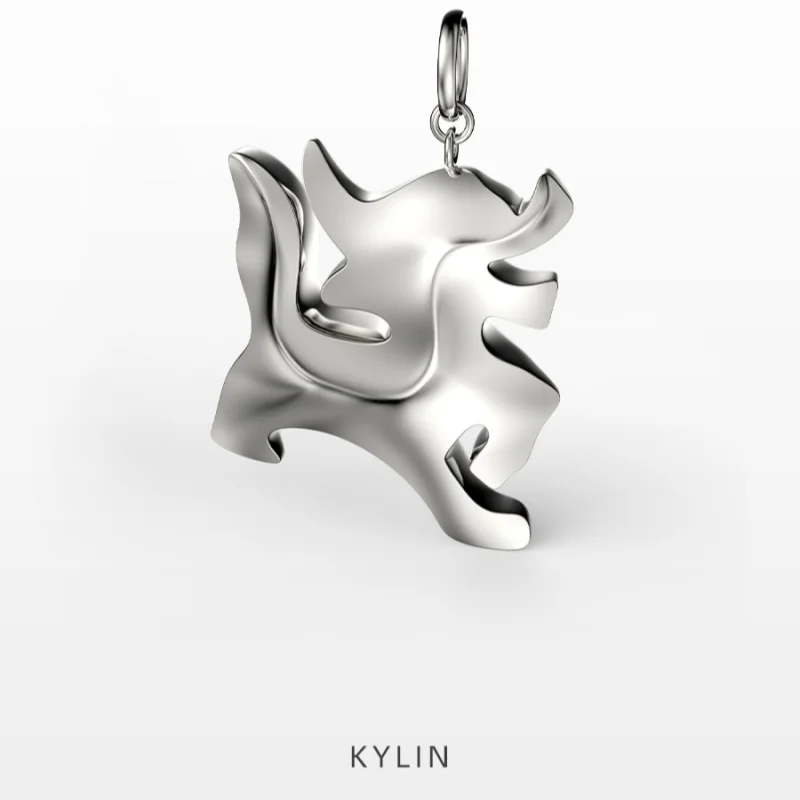 

Kirin 925 sterling silver pendant, mythical beast totem, Valentine's Day gift for male girlfriend AA2