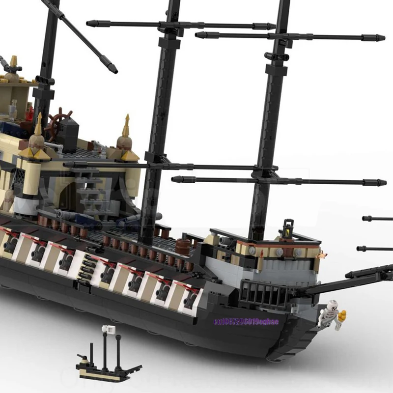 1795 pçs moc europeu medieval o ladrão da alma pirata navio à vela modelo diy idéias criativas navio de guerra criança brinquedo aniversário presente blocos