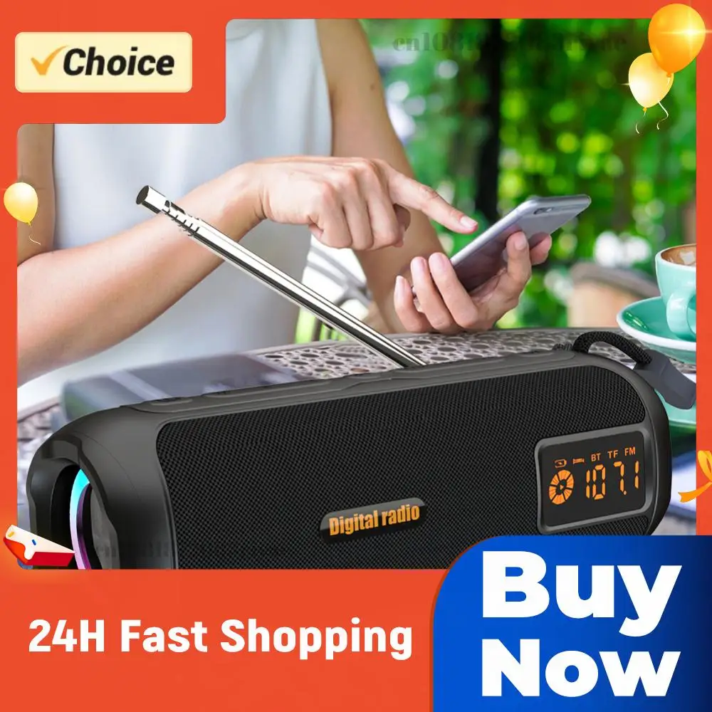 

Wireless BT Speaker AM FM Radio Support TF Card Rechargeable Radio for Home Outdoor