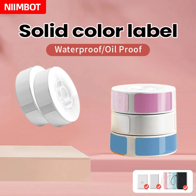 Niimbot D101 D11 D110 สีสติกเกอร์ป้ายความร้อนแท็กกันน้ํา Anti-Oil สําหรับ Mini แบบพกพาเครื่องพิมพ์สําหรับโทรศัพท์มือถือ