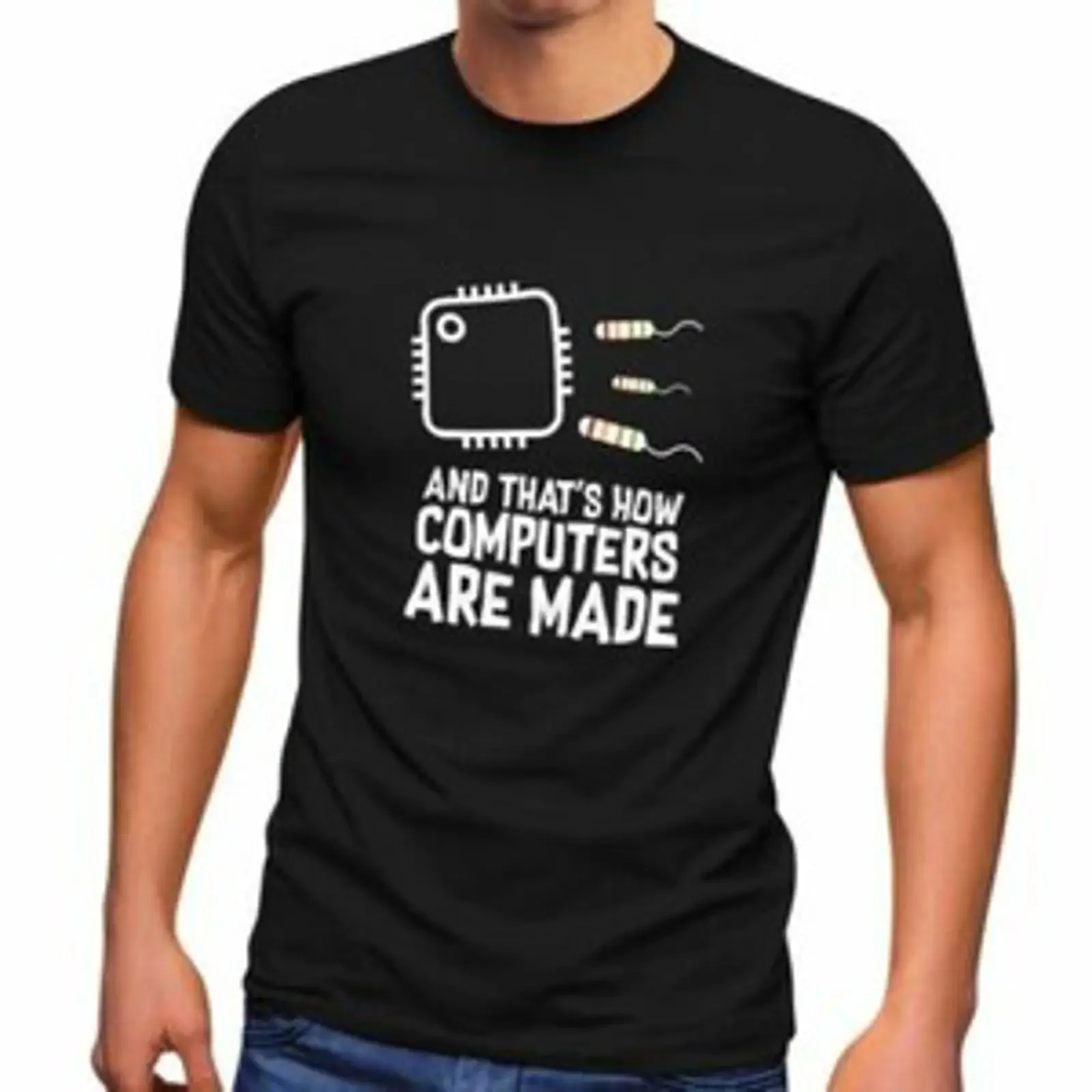 Herren T Shirt Programmierer Admin Informatiker And thats how Computers are vintage Washed fashion designer clothes Unisex