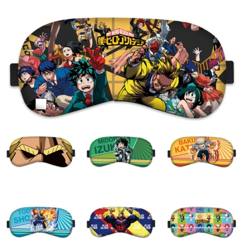 Máscara de ojos My Hero Academia Midoriya Izuku Todoroki Shoto Cosplay Eyeshade Sleep Eye Patch, decoración de fiesta para niños, regalos