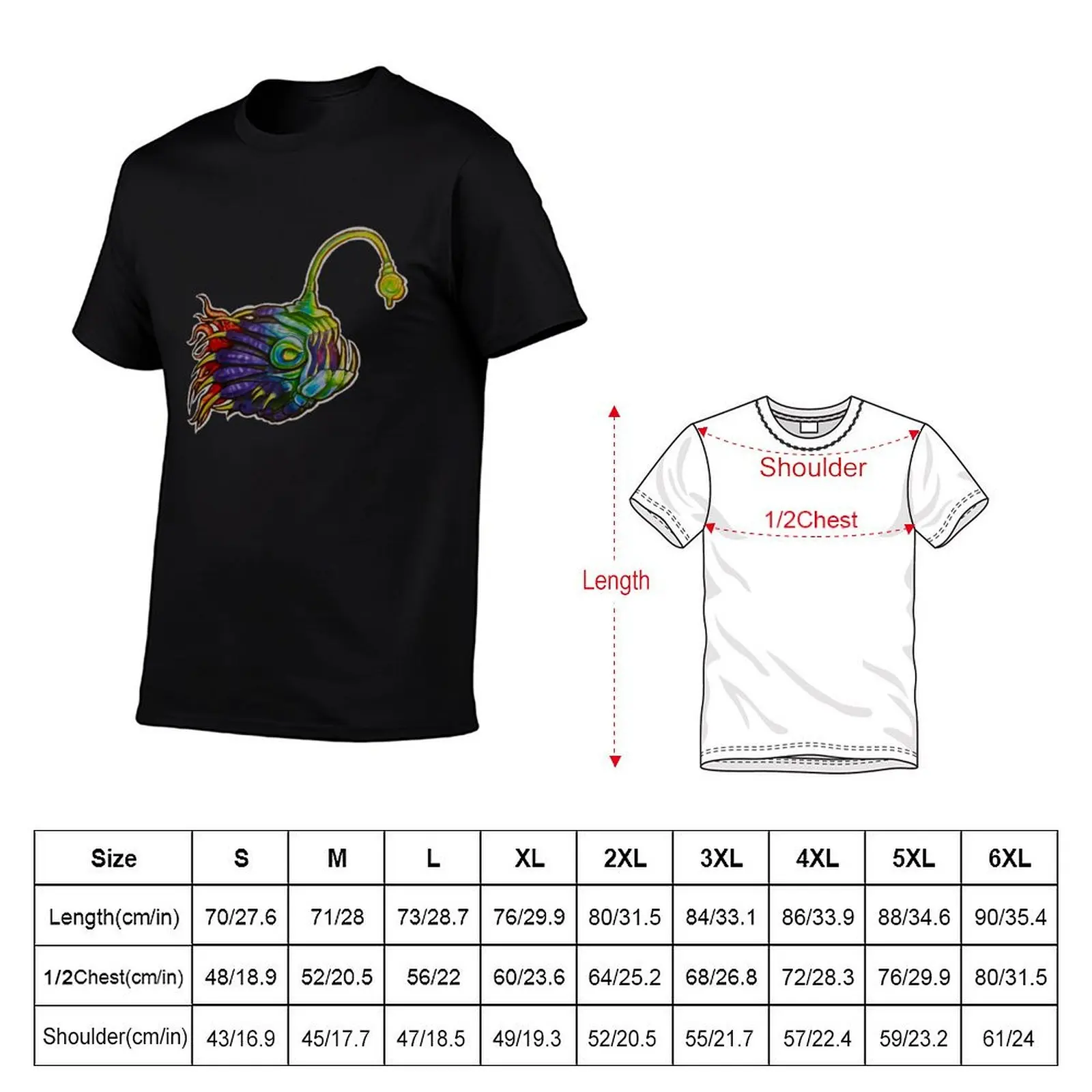 Outer Wilds Alien Anglerfish T-Shirt Simple Solid Color Crew Neck Tee