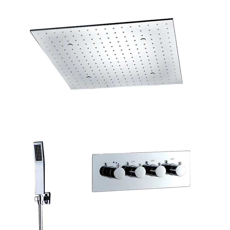 Style Constant Temperature Shower Set Hotel Ceiling Mounted Ceiling Shower Wall Mounted LED Ceiling Shower Head