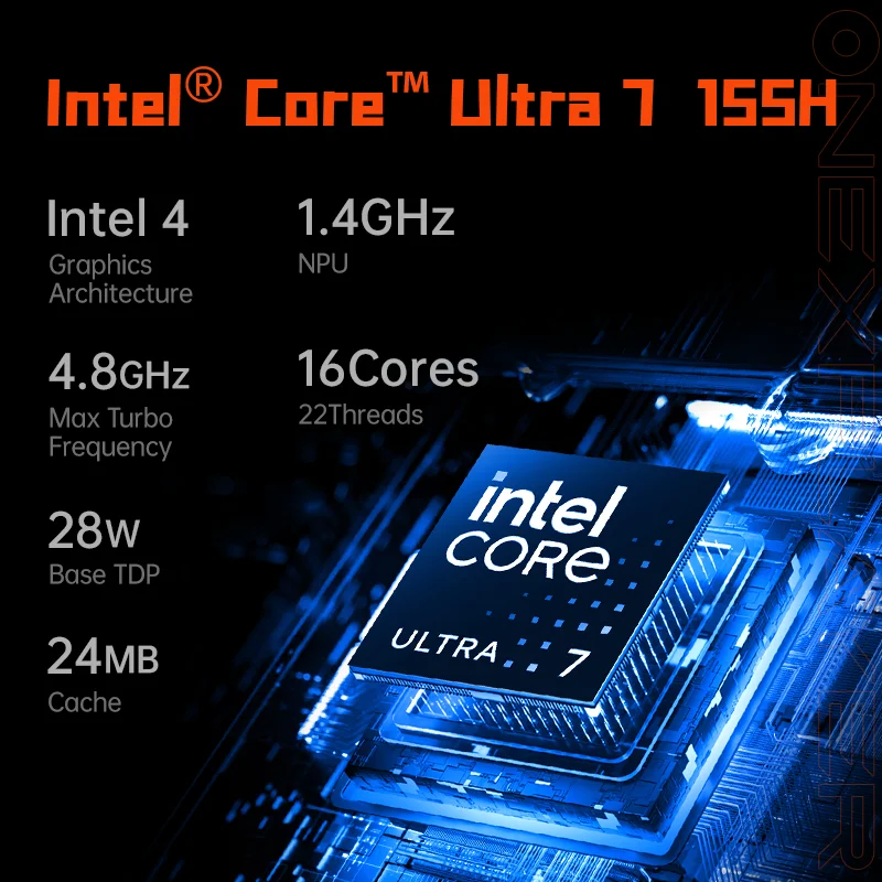 Imagem -02 - Consola de Jogos Portátil Intel Core Ultra em Laptop Tablet Computador Cpu 10.95 120hz Dados ai Win 11 155h Onexplayer-x1