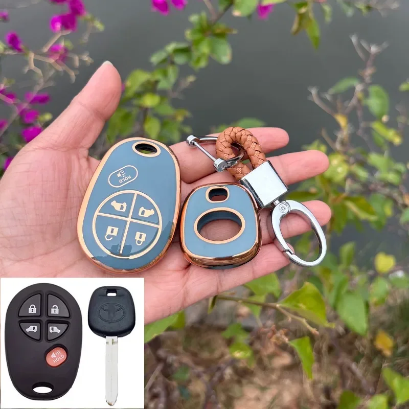 Anti-Scratch Dustproof Anti-Slip Remote Key Protective Shell For Toyota Tundra/Sequoia Car Full Wrap Key Case Cover Anti-Drop