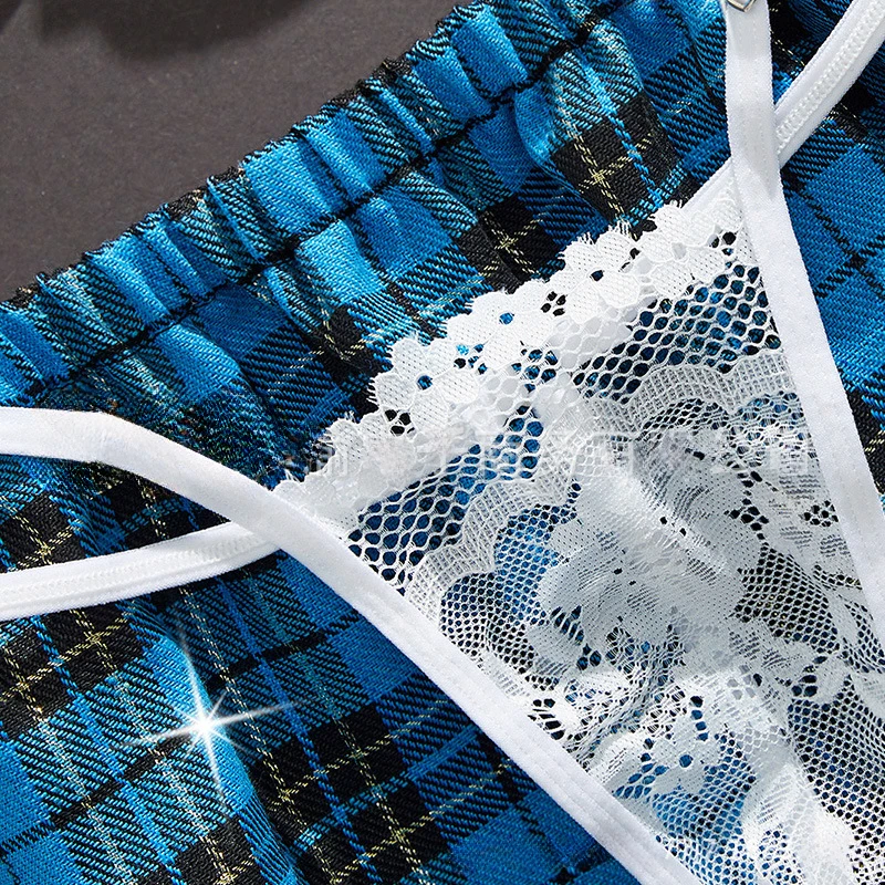 Erotic Sexy Student Uniform Bra And Panty Set Underwear Transparent Bra Exotic Sets Sexy Thong Woman Porn Lingerie Women Set