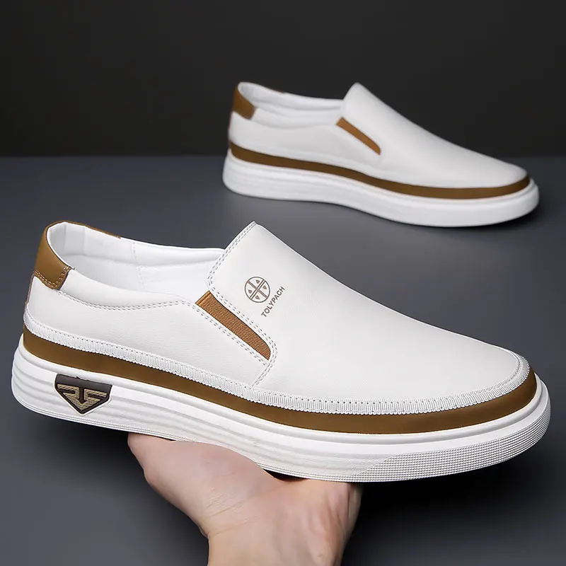 Elegant Travel Mens Loafers Fashion Casual Shoes Business Low Cut Moccasins Comfortable Man Leather Driving Shoes Slip on Flats