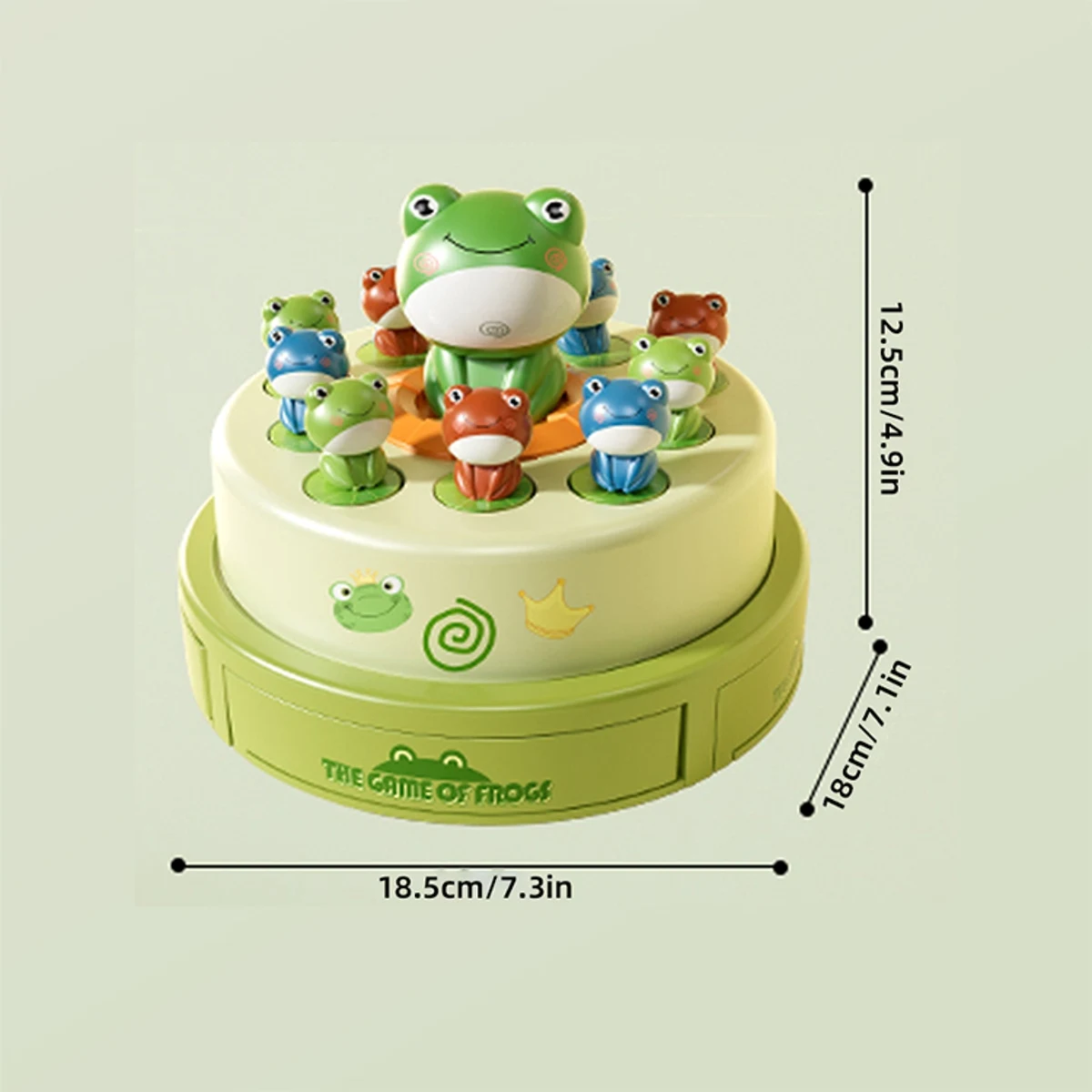 

Children'S Catapult Frog Turntable Net Fishing Electric Music Sound Frog And Light Parent-Child Interactive Training Toys Gift