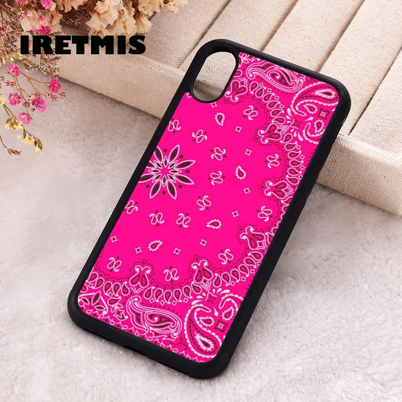 Iretmis Phone Cover Case For iPhone X XS Max XR 11 12 13 PRO MINI 14 15 16 Plus Rubber Silicone TPU Pink Rodeo