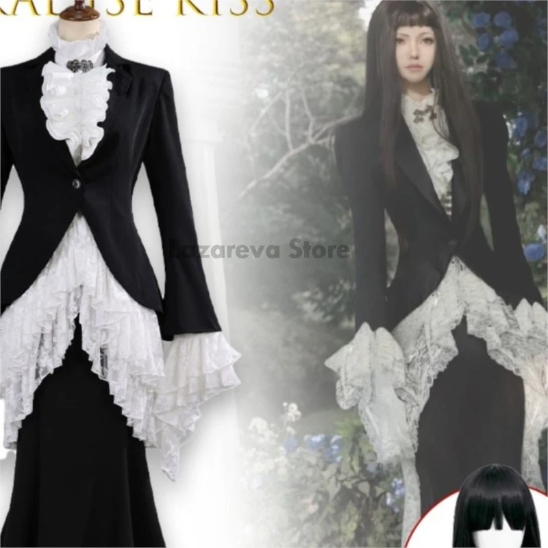 

disfraz Paradise Kiss Sousa Shii Gothic Lolita Angel Wings White Lace Elegant Full Cosplay fille コスプレ
