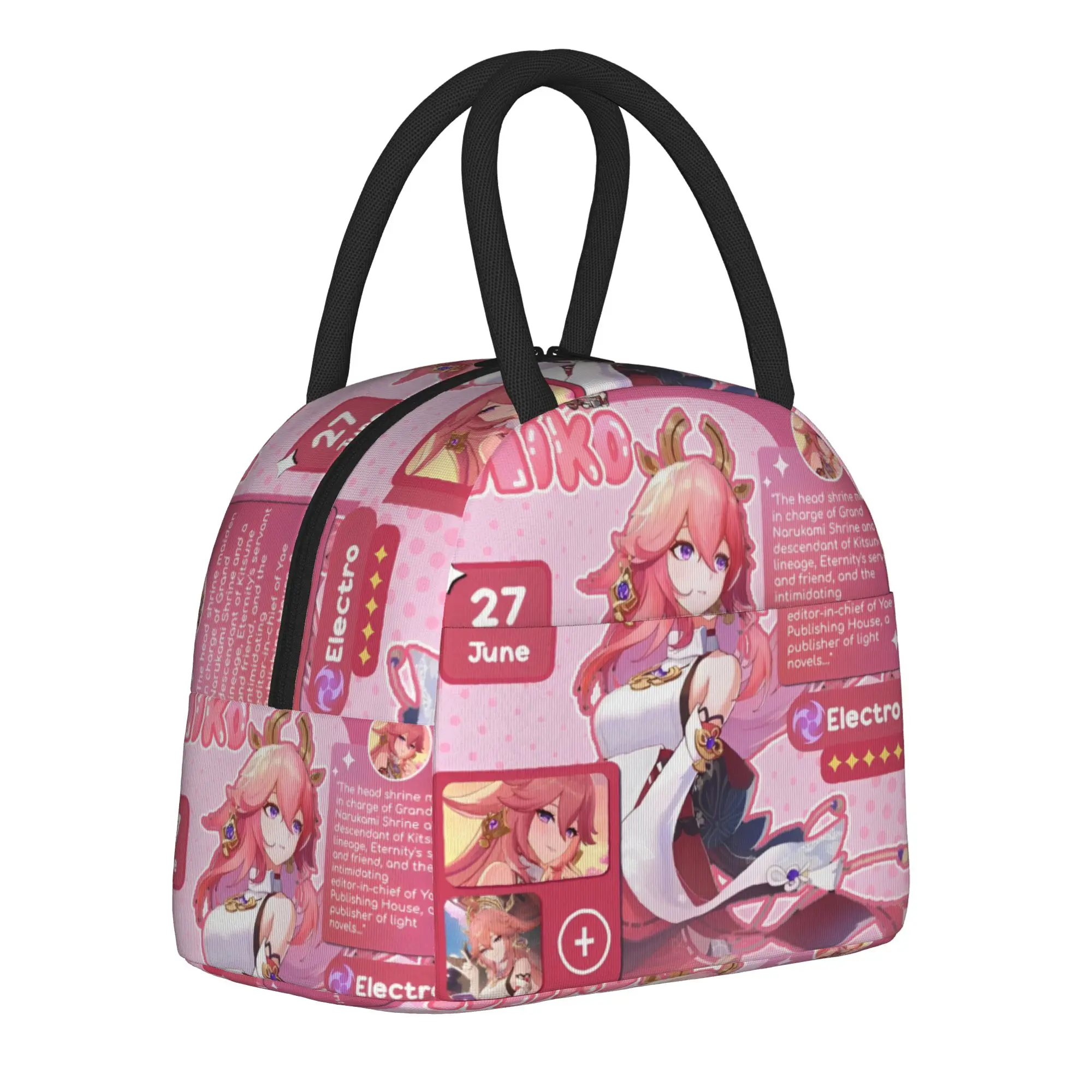 Insulated Lunch Bags yae miko genshin impact Product  Food Box Unique Design Thermal Cooler Lunch Box For Office