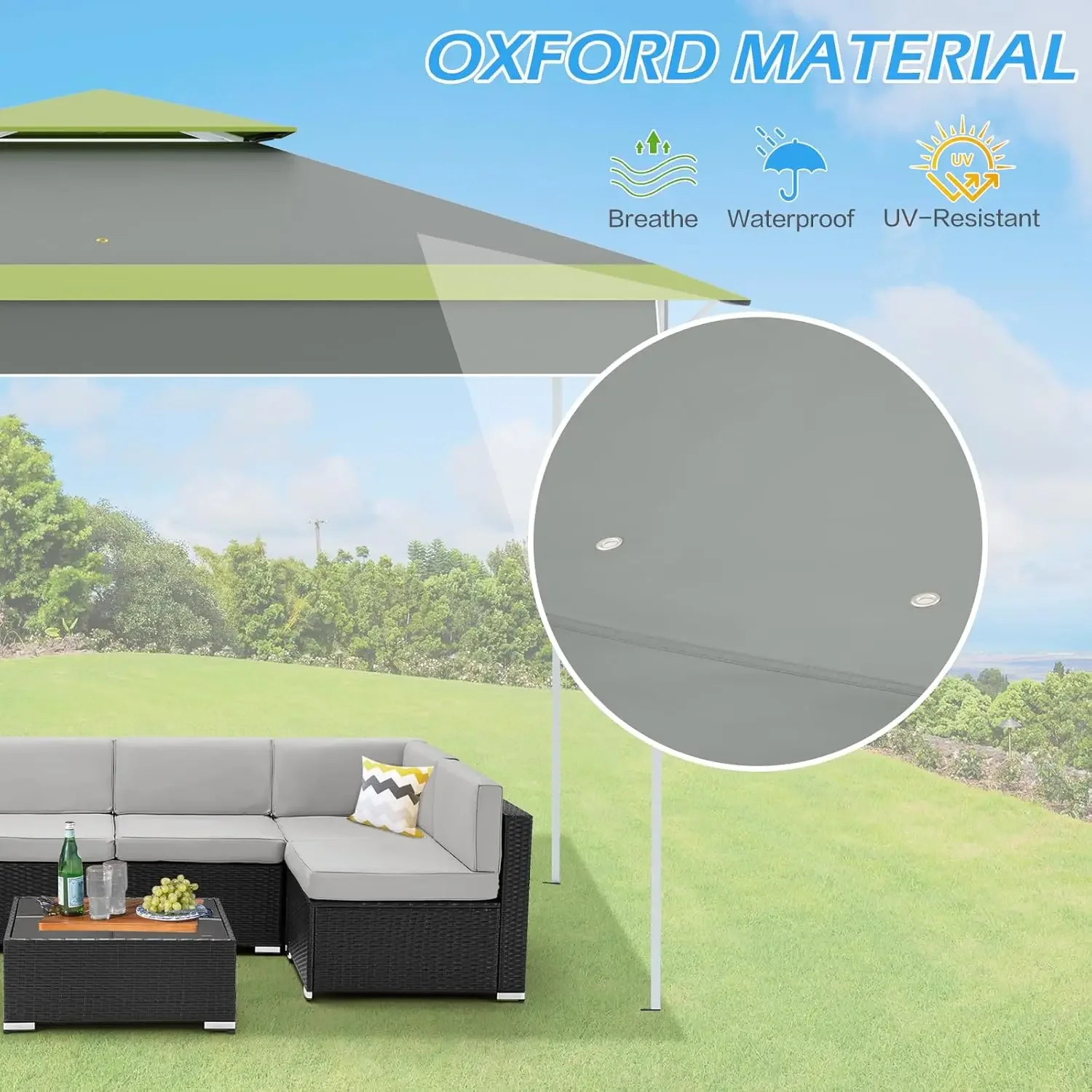 

[Limited Time Offer, Today Only!]13x13 FT Pop Up Canopy Tent, Patio Party Instant Shelte Gazebo w/Carrying Roller Bag Waterproof