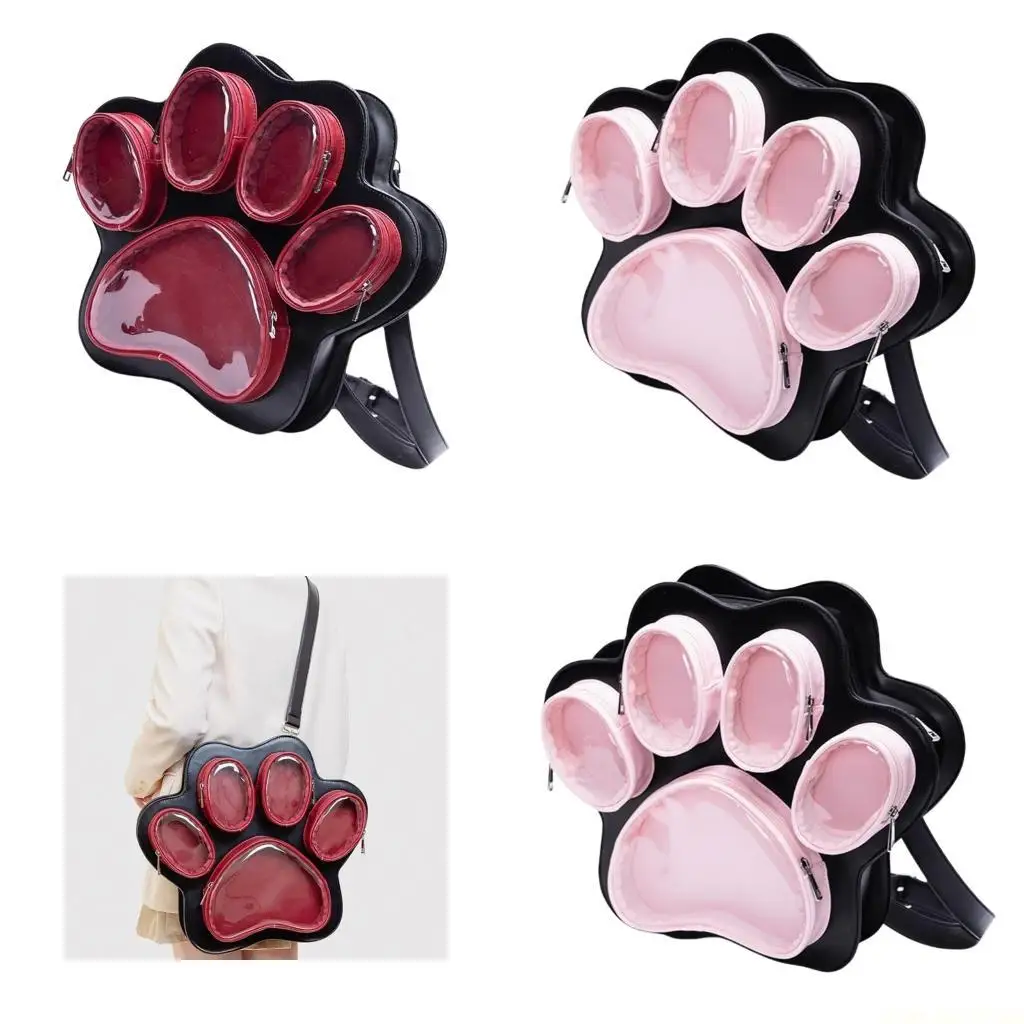 

X90d Lovely Cats Designs School Baackpack Женская сумка для плеча с чистым окном и регулируемым ремнем для повседневного