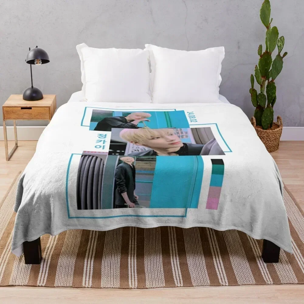 

TXT Huening Kai FREEZE Concept Collage Throw Blanket Warm Comfortable Blanket for Office Napping