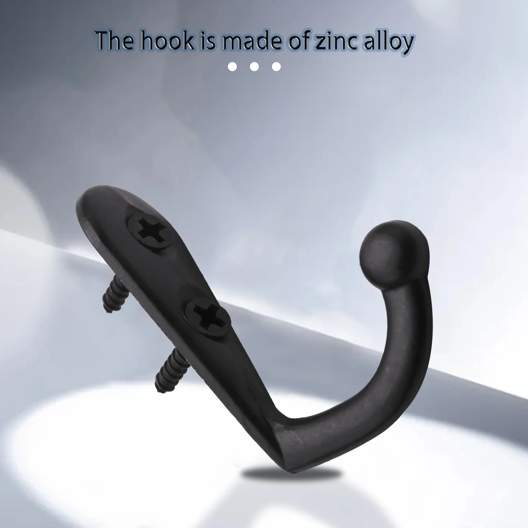 벽걸이형 더블 홀 싱글 후크 로브 후크, 코트 후크 및 열쇠 걸이용 나사 210, 100 개