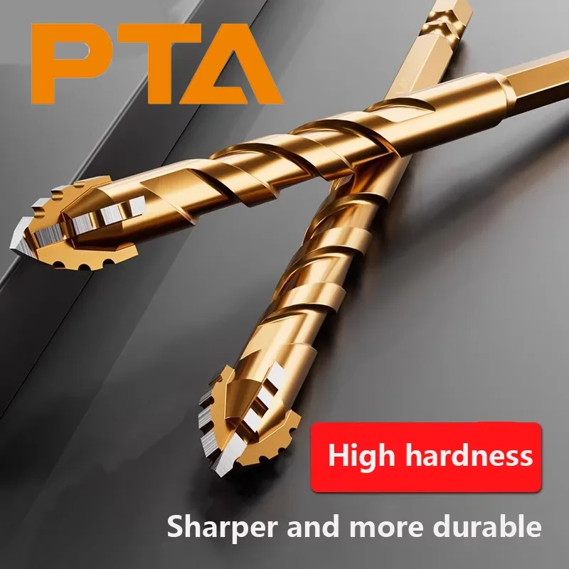 Upgraded four-edged sawtooth drill bit for tile drilling and concrete special electric drill ultra-high hardness drill bit