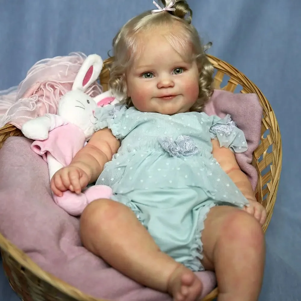 

NPK 50CM Maddie Full Body Reborn Doll Soft Silicone Vinyl Lifelike 3D Skin Tone Hand-Painted Visible Veins Collectible Doll