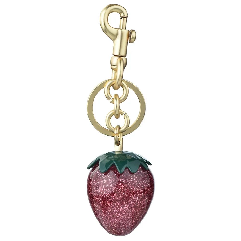 2025Strawberry women's bag pendant, car keychain, cherry keychain, light luxury pendant, women's bag decorative buckle