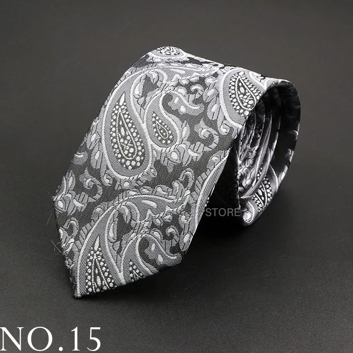 Neue Design Hochzeit Männer Krawatte Grau Braun Grün Paisley Blume Krawatten Männer Business Dropshipping Bräutigam Kragen Zubehör Geschenk – Detail 15