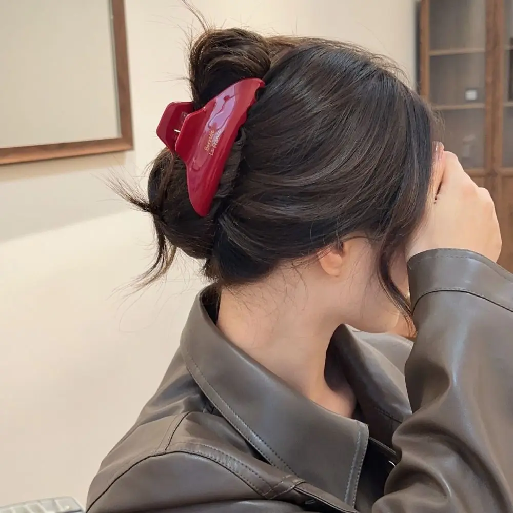 กิ๊บติดผมสีแดงกิ๊บหนีบผมอะซิเตท10.5ซม. สำหรับผู้หญิงเครื่องประดับผม