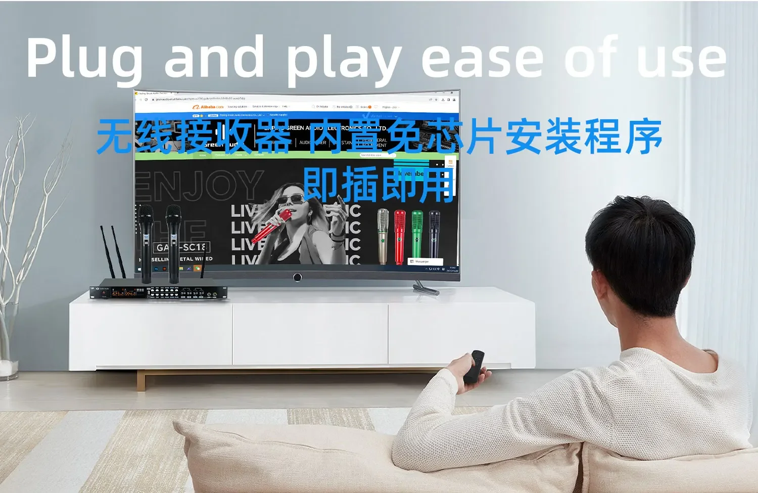 GAW-Q450 2-Channel Dynamic Wireless Microphone System UHF Balanced Conference Microphone for Church Stage Performance