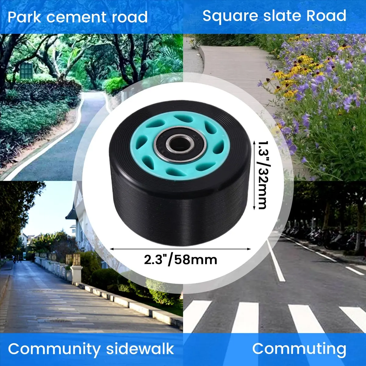 

Спортивные роликовые коньки 58x32 мм 88A, двухрядные, аксессуары, колеса для скоростных коньков, колеса Car Line, четырехколесные, для скейтборда, полиуретановые колеса