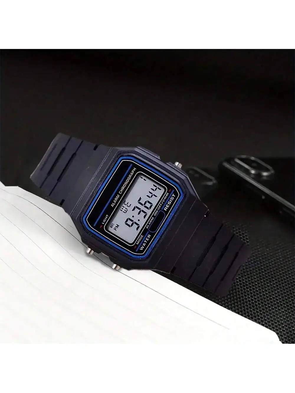 남성용 패션 LED 디지털 시계 남성 스포츠 군용 손목시계 빈티지 실리콘 밴드 전자 시계 남성 시계