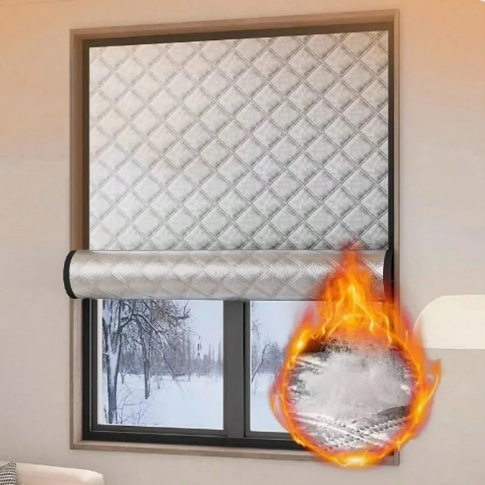Thickened Material Thermal Insulation Curtains With Zipper Sun Shading Windproof Curtains Graphene Coating Heat Insulation