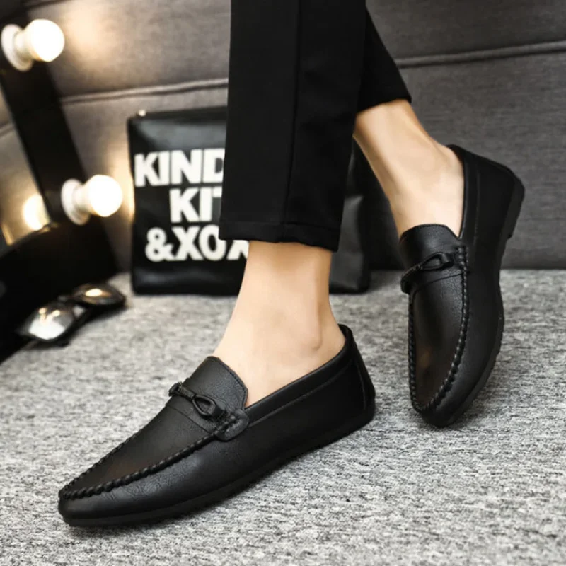 Pointed Toe Leather Casual Spring Autumn Men's Formal Shoes New 2024 Trend Footwear Official Office Business 39 Social Shoe Male