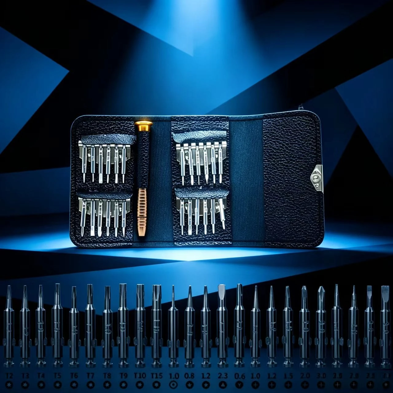 1/2” Set w/ Box, 25-in-1 Manual Screwdriver, Multi-Bit Kit for Phone & Small Appliance Repair