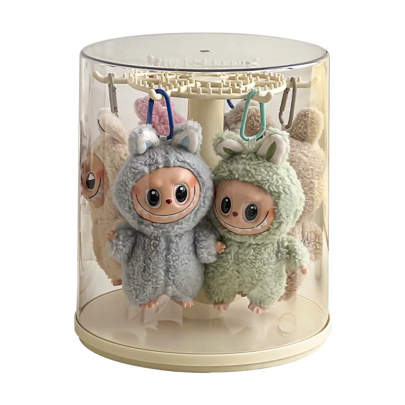 labubu hanging ornament display box, rotating transparent LabuBU