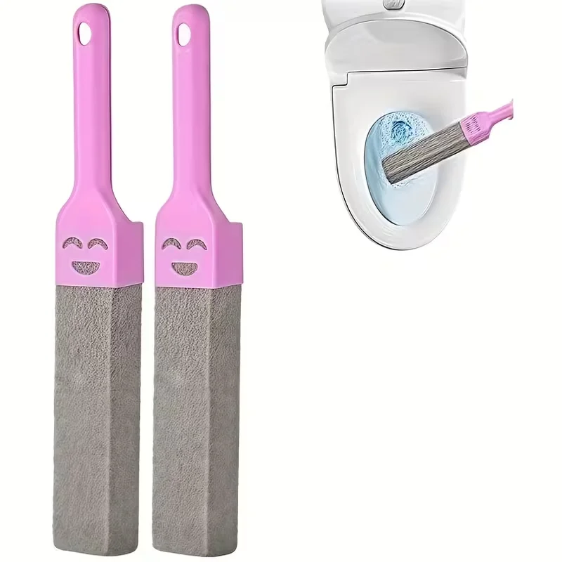 2 Pack Handle Toilet Bowl Cleaner 2 Pumice Stone Sticks Hard Water Ring Stains Remover for Kitchen/Bath/Pool/Household Cleaning