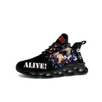 Kiss Metal Rock Band Flats Sneakers Mens Womens Sports Running Shoes High Quality Sneaker Lace Up Mesh Footwear Customize Shoe