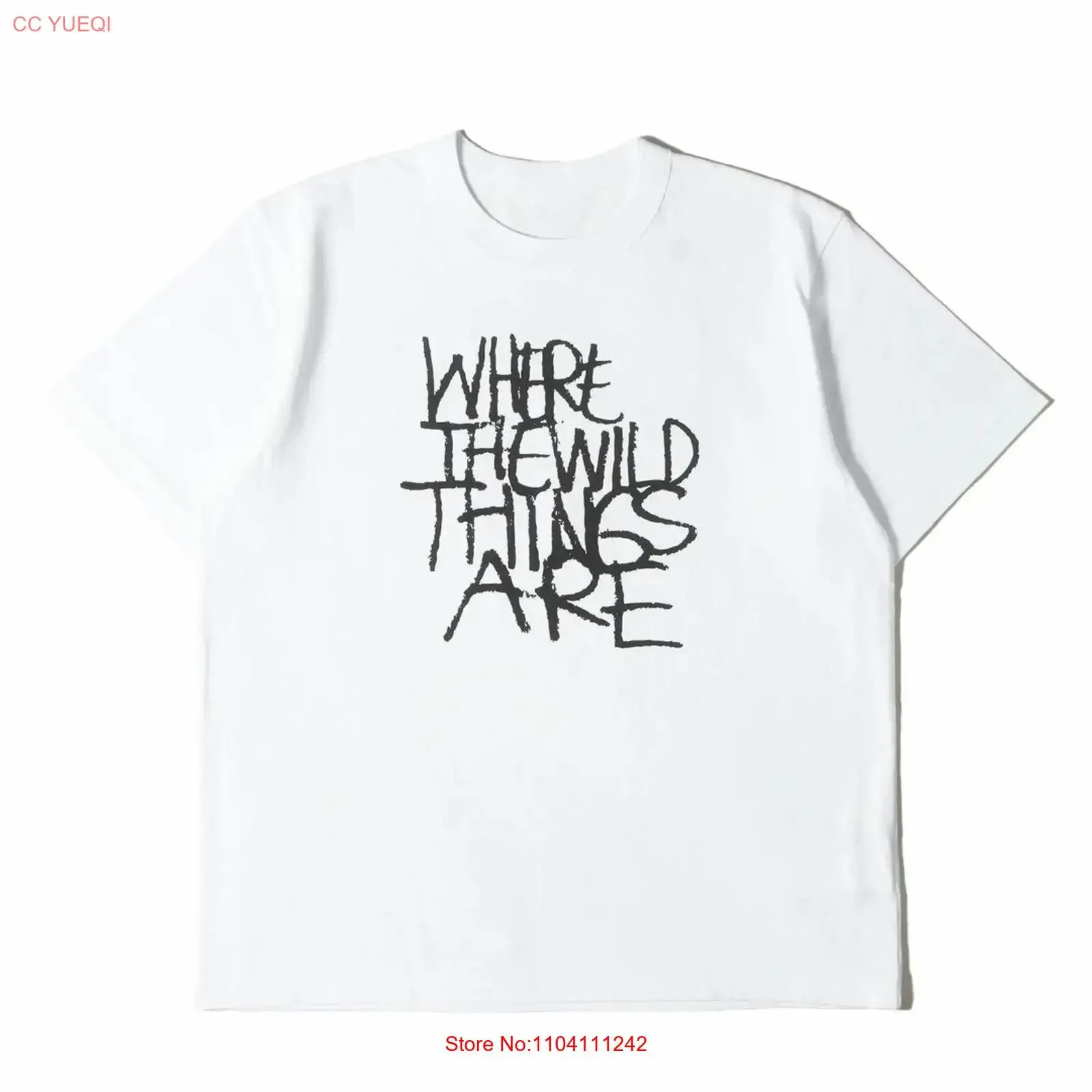 Sacai T Shirt White Size 4 25AW Where the Wild Things Are Tops Used BEEG 0 vintage Washed Breathable Slightly Comfortable
