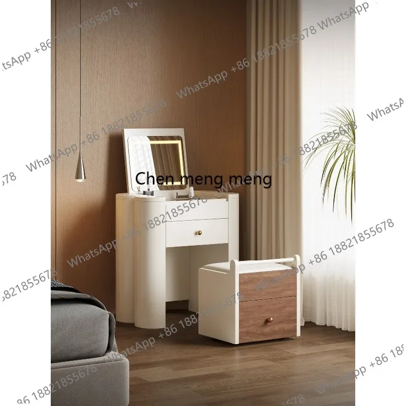 M183 Dresser Bedside Table Integrated French Cream Style Premium Master Bedroom Solid Wood Makeup Table