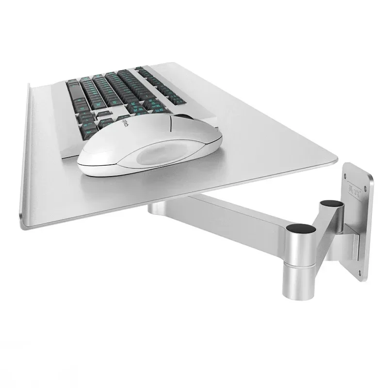 

Wall-mounted Adjustable Mouse Keyboard Holder Silver Retractable Industrial Shelf Wall-mounted Keyboard Holder