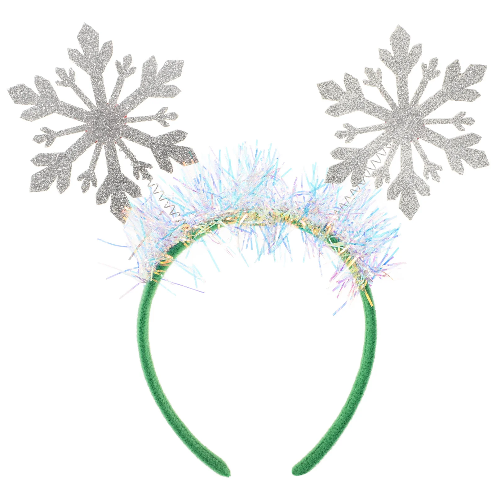 

Snowflake Headband Delicate Soft Elastic Snowflake Christmas Hair Accessory Holiday Party Favors Xmas Costume Hair Hoop