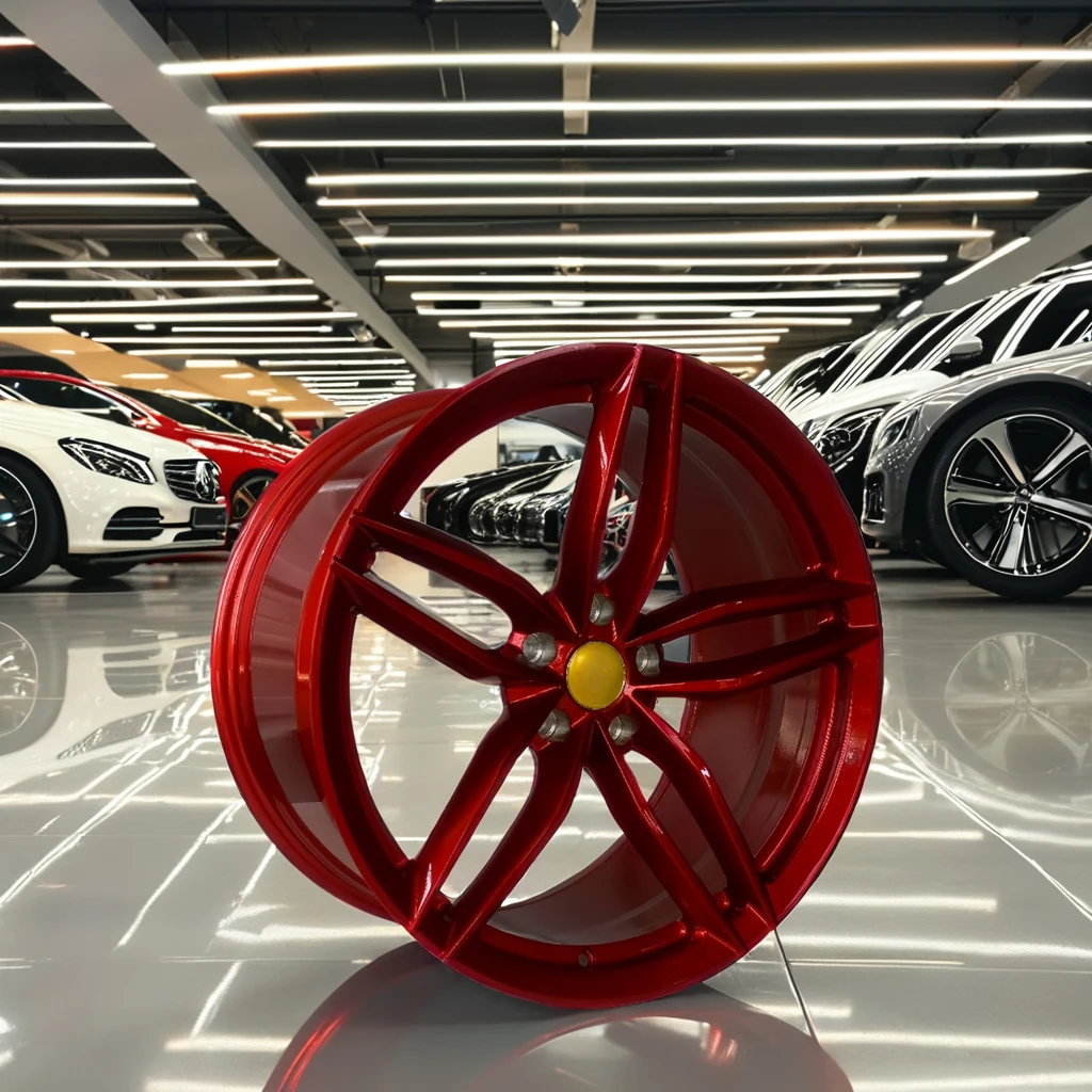 XINLAI Custom FiveSpoke 17 18 19 20 21 22InchPCD 5x112/120/130 Roda Tempa Monoblok untuk Roda Mobil Balap