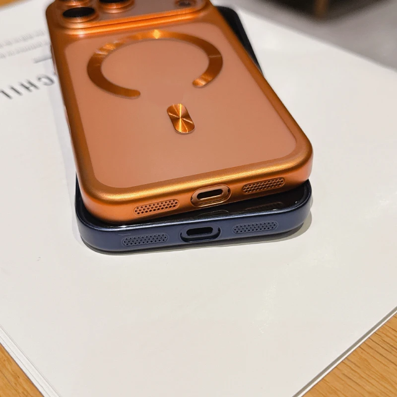 Funda Magnética para iPhone 17 18 Pro Max, 16 15 Pro 14 13 18, con Revestimiento Mate para Carga Inalámbrica Magsafe